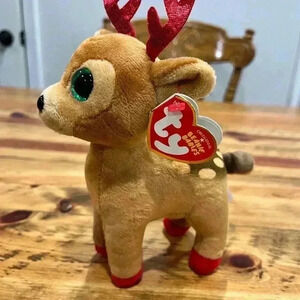 Ty Beanie Babies Tinsel the reindeer Beanie baby plush